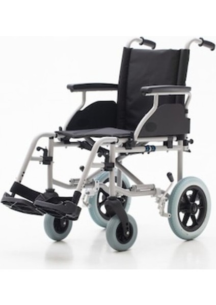 DM-327 Mini Metal Gövdeli Transfer Tekerlekli Sandalyesi Refakaatçı Frenli