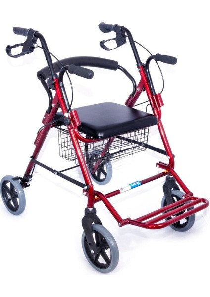 DM9146 Ayak Pedallı Alüminyum Rolatör (Tekerlekli Sandalye Gibi Kullanma Imkanı)