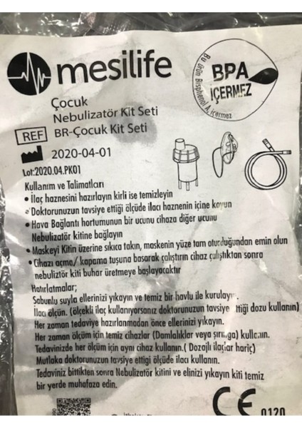 Nebülizatör Maskesi Ithal Yetişkin ve (Çocuk) Pediatrik Set fiyatları