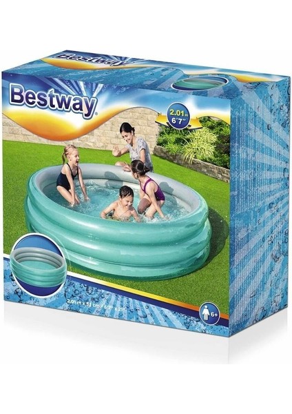 Havuz Metalik Jumbo Yuvarlak 201 cm x 53 cm - Mavi Su Dünyası