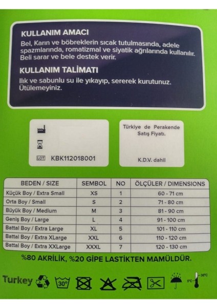 Unisex Tıbbi Bel Korsesi Klasik Ce fiyatları