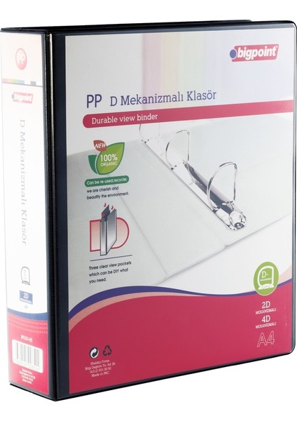 2d Mekanizmalı Klasör 7 cm Siyah x 6 Adet