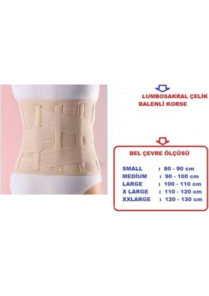 Lumbosakral Çelik Balenli Bel Korsesi Çelik Destekli Demirli fiyatları