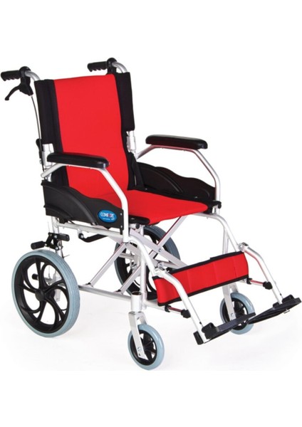 KY863LAJ-A12 Alüminyum Transfer Özellikli Refakatçı Frenli Hafif Tekerlekli Sandalye
