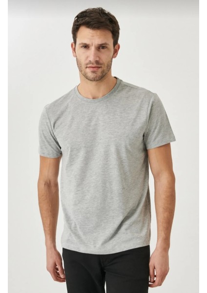 3A Moda Classics Erkek Pamuk Slim Fit Dar Kesim Bisiklet Yaka Kısa Kollu Tişört