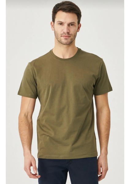 3A Moda Classics Erkek Pamuk Slim Fit Dar Kesim Bisiklet Yaka Kısa Kollu Tişört