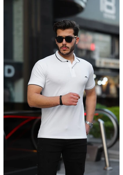 3A Moda Erkek Siyah Pamuk Serin Tutan Dar Kesim Polo Yaka T-Shirt