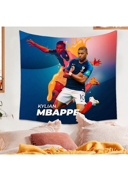 Kylian Mbappe Ünlü Futbolcu Dünya Yıldızı Duvar Örtüsü Duavar Sanatı Dekorasyonu