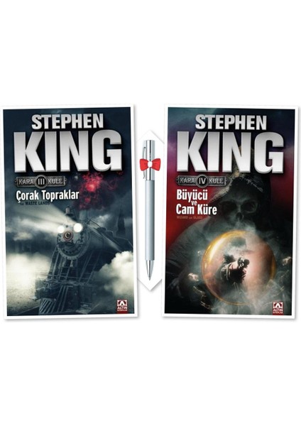 Kara Kule 3: Çorak Topraklar - Kara Kule 4: Büyücü ve Cam Küre - 2 Kitap - Stephen King