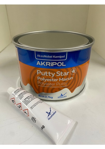 Akripol Putty Star Polyester Macun (Sarı) 2.7 kg