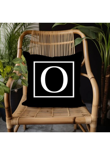 O Harfli Elyaf Dolgulu Kırlent A Harfi Süs Yastık Dekoratif Kırlent 25X25 Ya Da 40X40CM Hediyelik