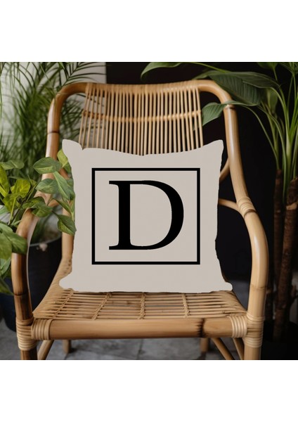 D Harfli Elyaf Dolgulu Kırlent A Harfi Süs Yastık Dekoratif Kırlent 25X25 Ya Da 40X40CM Hediyelik