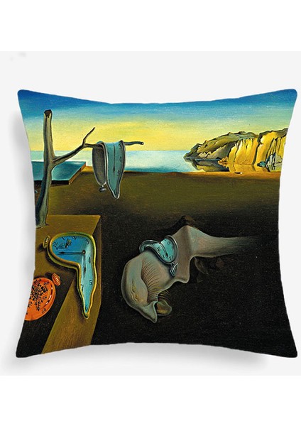 Salvador Dali Belleğin Azmi Kırlent Süs Yastık Dekorasyon