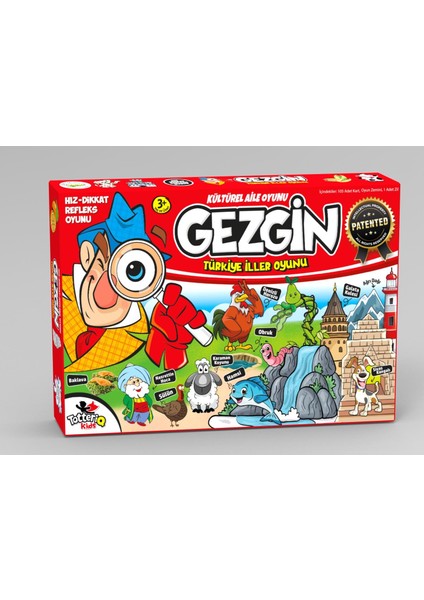 Gezgin Türkiye Iller Oyunu Eğitici ve Öğretici Zeka Eğlence Çocuk Aile Oyun