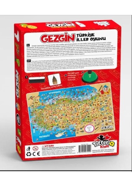 Gezgin Türkiye Iller Oyunu Eğitici ve Öğretici Zeka Eğlence Çocuk Aile Oyun fiyatları