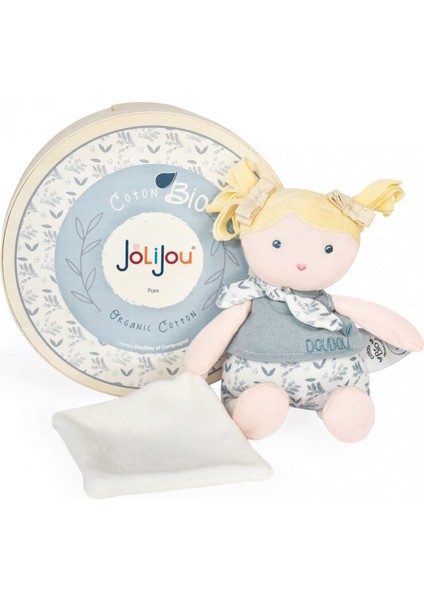 Jolıjou Gri Jolijou Organik Pamuklu Bebek - Küçük Bleuette / 22 cm