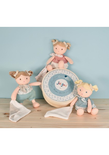 Jolıjou Gri Jolijou Organik Pamuklu Bebek - Küçük Bleuette / 22 cm