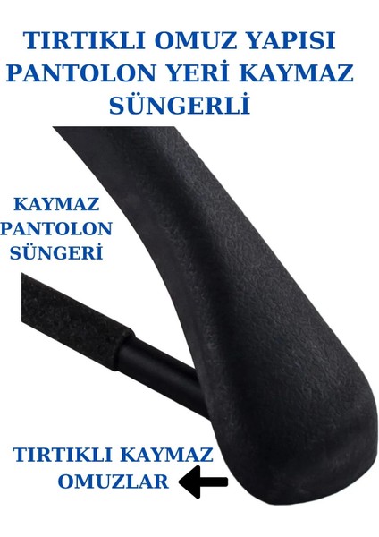 Askıcı Swu Takım Elbise Askısı Plastik Lüx 10'lu Elbise Askısı