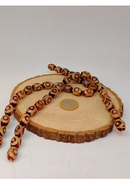 3 Göz Tibet Akik Taşı Şekilli Kesim 12X15MM/ADET (45804-1) modelleri