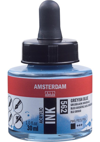 Sıvı Akrilik Mürekkep Boya 30ML 562 Greyish Blue