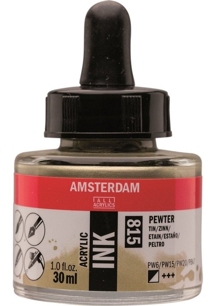 Sıvı Akrilik Mürekkep Boya 30ML 815 Pewter