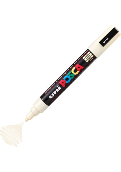 Posca Marker Pc-5m Medium 1.8-2.5 mm Ivory
