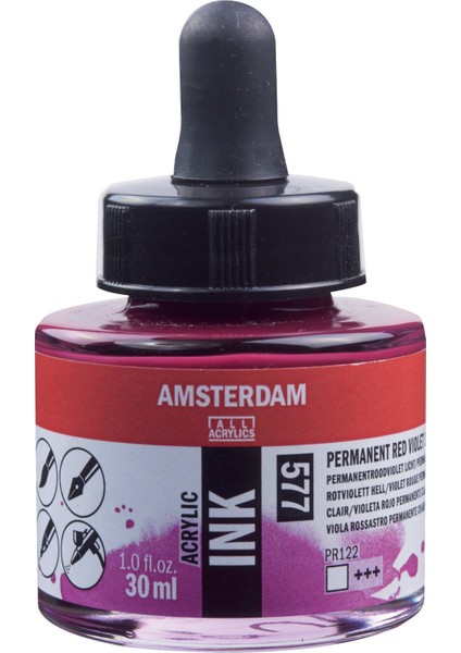 Sıvı Akrilik Mürekkep Boya 30ML 577 Permanent Red Violet