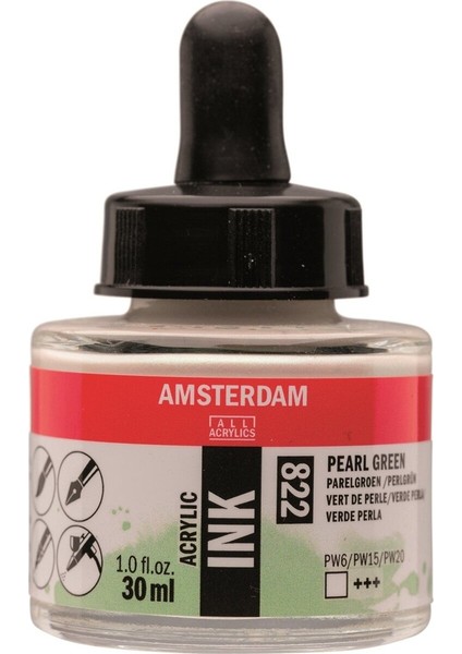 Sıvı Akrilik Mürekkep Boya 30ML 822 Pearl Green