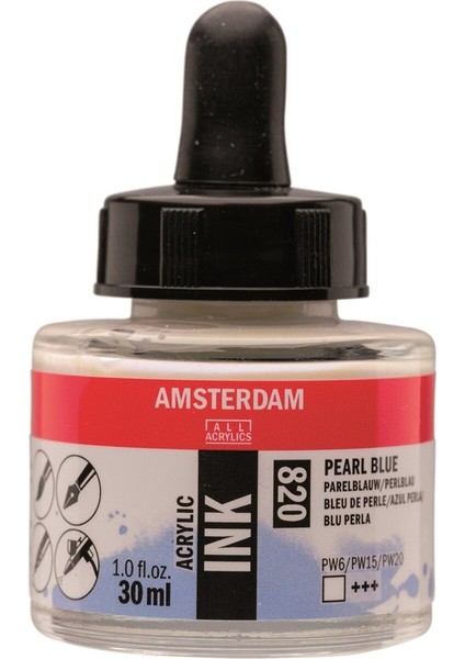 Sıvı Akrilik Mürekkep Boya 30ML 820 Pearl Blue