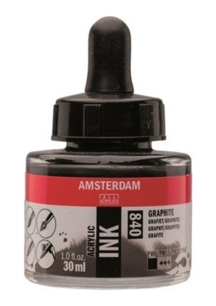 Sıvı Akrilik Mürekkep Boya 30ML 840 Graphıte