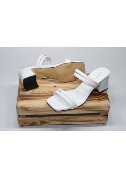 Kalın Topuklu Ikili Çift Bant Rahat Kullanışlı Ev-Iş-Sokak Terliği modelleri