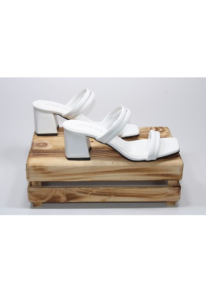 Kalın Topuklu Ikili Çift Bant Rahat Kullanışlı Ev-Iş-Sokak Terliği indirimleri