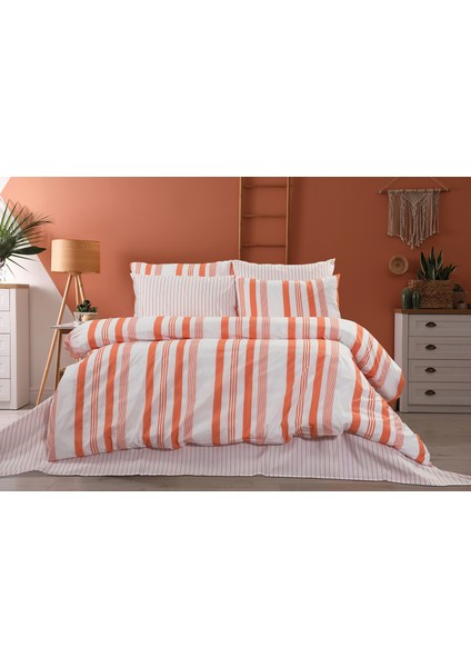 Organik Pamuk Çarşafı Lastikli Tek Kişilik Nevresim Takımı (2 Yastık Kılıflı)