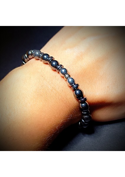 Hematit Doğal Taş Bileklik (Gümüş Renk Tedaylı) modelleri