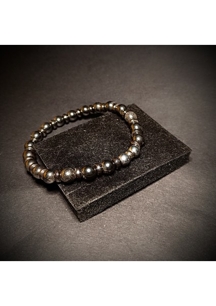 Hematit Doğal Taş Bileklik (Gümüş Renk Tedaylı) fırsatları