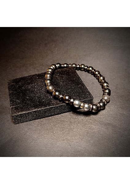 Hematit Doğal Taş Bileklik (Gümüş Renk Tedaylı) indirimleri