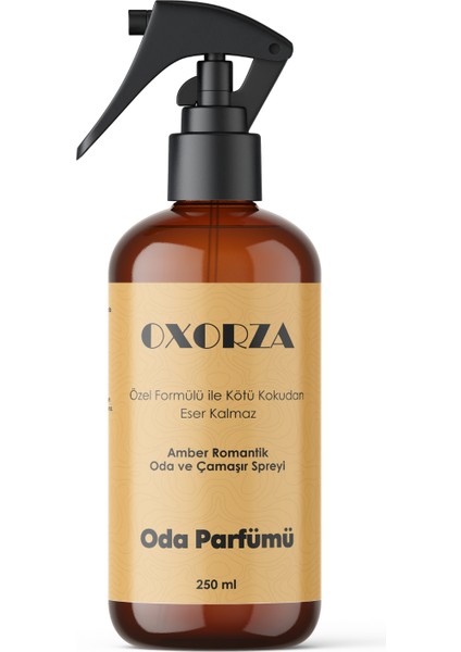 Oxorza Home Amber Romantik Oda ve Çamaşır Spreyi Oda Kokusu Room Spray 250 ml