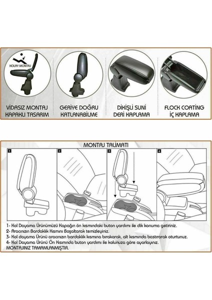 Fiat punto kol dayama kolçak vidasız orta konsol niken fırsatları