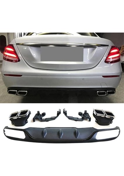 Mercedes w213 e63 arka tampon difüzör normal tampon uyumlu 2016 / 2019