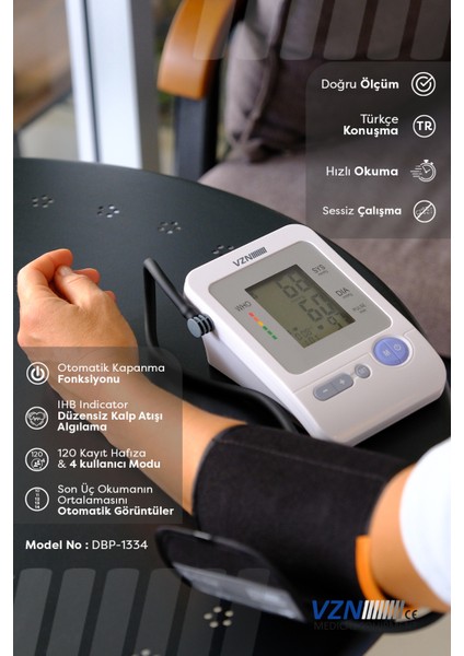 Türkçe Konuşan Kol Tipi Dijital Tansiyon Aleti 360° Premium Manşon fırsatları