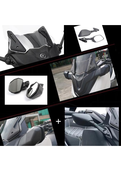 Nmax 125/155 2021-2024 Katlanır Ayna Spoyler ve Siperlik Cam Seti 46 cm Füme