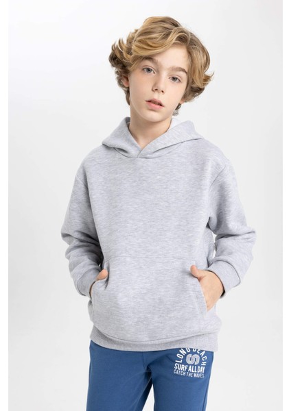 Erkek Çocuk Regular Fit Kapüşonlu Kalın SWEATSHIRT B2111A823WN