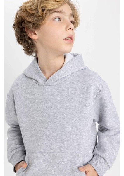 Erkek Çocuk Regular Fit Kapüşonlu Kalın SWEATSHIRT B2111A823WN modelleri