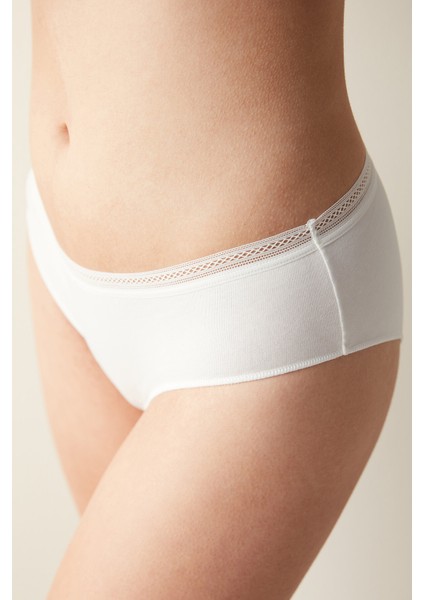 Easy Cotton Trim Hipster Külot