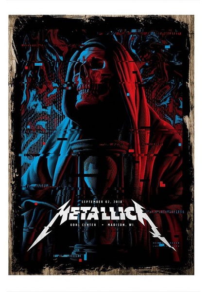 Metallica Hediyelik Mdf Tablo 25CMX 35CM