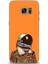 Samsung Galaxy S7 Edge Kılıf Hd Baskılı - Turuncu Astronot 1
