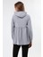 MYRA4530 Büzgülü Fermuarlı Emzirme Sweatshirt -Gri 5