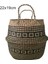 22X19CM Tarzı Yeni 1 Adet Katlanabilir El Yapımı Rattan Dokuma Çiçek Sepeti Seagrass Giyim Saklama Sepeti Ev Dekorasyon Çiçek Sepeti (Yurt Dışından) 1