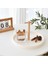 Shanhua Shop Gri Tarzı Nordic Round Plastic Jewelry Tray Living Room Kitchen Household Decoration Cosmetic Sundries Storage Tray With Solid Wood Handle (Yurt Dışından) 5