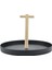 Siyah Stil Nordic Round Plastic Jewelry Tray Living Room Kitchen Household Decoration Cosmetic Sundries Storage Tray With Solid Wood Handle (Yurt Dışından) 1